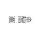 1 - Zoey Princess Cut Diamond  1/4 ctw (SI1/GH) Four Prongs Solitaire Stud Earrings 