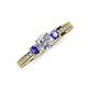 3 - Valene Diamond and Tanzanite Three Stone Engagement Ring 
