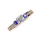 3 - Valene Diamond and Tanzanite Three Stone Engagement Ring 