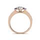4 - Valene Diamond and Iolite Three Stone Engagement Ring 