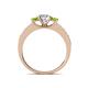 4 - Valene Diamond and Peridot Three Stone Engagement Ring 