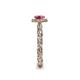 6 - Allene Signature Pink Tourmaline and Diamond Halo Engagement Ring 