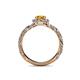 5 - Allene Signature Citrine and Diamond Halo Engagement Ring 