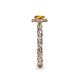6 - Allene Signature Citrine and Diamond Halo Engagement Ring 