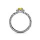 5 - Allene Signature Yellow and White Diamond Halo Engagement Ring 