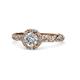 1 - Allene Signature Round Diamond Halo Engagement Ring 