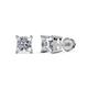 1 - Zoey Princess Cut Diamond  3/4 ctw (SI2/HI) Four Prongs Solitaire Stud Earrings 