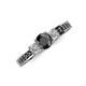 3 - Valene Black and White Diamond Three Stone with Side Black Diamond Ring 