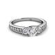 2 - Valene Diamond Three Stone with Side Diamond Ring 