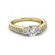 2 - Valene Diamond Three Stone with Side Diamond Ring 