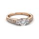2 - Valene Diamond Three Stone with Side Diamond Ring 