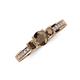 3 - Valene Smoky Quartz Three Stone with Side Diamond Ring 