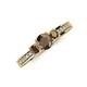 3 - Valene Smoky Quartz Three Stone with Side Diamond Ring 