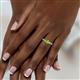 6 - Valene Peridot Three Stone with Side Diamond Ring 