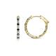 1 - Carisa 0.64 ctw (1.70 mm) Inside Outside Round Blue Diamond and Natural Diamond Eternity Hoop Earrings 