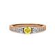 2 - Ayaka Yellow Sapphire and Diamond Three Stone Engagement Ring 