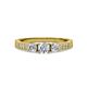 2 - Ayaka Diamond Three Stone with Side Stone Ring 