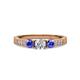 3 - Ayaka Diamond and Tanzanite Three Stone Engagement Ring 