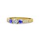1 - Ayaka Diamond and Tanzanite Three Stone Engagement Ring 