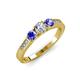 2 - Ayaka Diamond and Tanzanite Three Stone Engagement Ring 