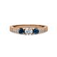 3 - Ayaka Blue and White Diamond Three Stone Engagement Ring 