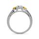 4 - Ayaka Diamond and Citrine Three Stone Engagement Ring 