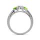 4 - Ayaka Diamond and Peridot Three Stone Engagement Ring 