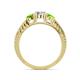 4 - Ayaka Diamond and Peridot Three Stone Engagement Ring 