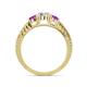 4 - Ayaka Diamond and Amethyst Three Stone Engagement Ring 
