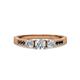 2 - Ayaka Diamond Three Stone with Side Black Diamond Ring 