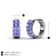 3 - Candice 2.00 mm Petite Tanzanite Double Row Hoop Earrings 