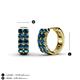3 - Candice 2.00 mm Petite Blue Diamond Double Row Hoop Earrings 