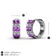 3 - Candice 2.00 mm Petite Amethyst and Diamond Double Row Hoop Earrings 
