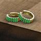 3 - Candice 2.10 mm Emerald Double Row Hoop Earrings 