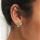 4 - Candice 2.10 mm Emerald Double Row Hoop Earrings 