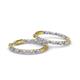 2 - Carisa 1.90 ctw (2.30 mm) Inside Outside Round Tanzanite and Lab Grown Diamond Eternity Hoop Earrings 