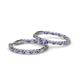 2 - Carisa 1.60 ctw (2.30 mm) Inside Outside Round Iolite and Lab Grown Diamond Eternity Hoop Earrings 