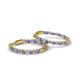 2 - Carisa 1.60 ctw (2.30 mm) Inside Outside Round Iolite and Lab Grown Diamond Eternity Hoop Earrings 