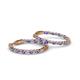 2 - Carisa 1.60 ctw (2.30 mm) Inside Outside Round Iolite and Lab Grown Diamond Eternity Hoop Earrings 