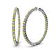 1 - Carisa 6.23 ctw (2.70 mm) Inside Outside Round Yellow Sapphire and Natural Diamond Eternity Hoop Earrings 