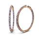1 - Carisa 3.30 ctw (2.70 mm) Inside Outside Round Iolite and Lab Grown Diamond Eternity Hoop Earrings 
