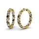 1 - Carisa 10.92 ctw (4.50 mm) Inside Outside Round Smoky Quartz and Lab Grown Diamond Eternity Hoop Earrings 
