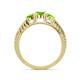 5 - Ayaka Peridot Three Stone with Side Diamond Ring 
