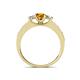 4 - Valene Citrine and Diamond Three Stone Engagement Ring 