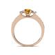 4 - Valene Citrine and Diamond Three Stone Engagement Ring 