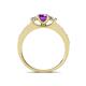 4 - Valene Amethyst and Lab Grown Diamond Three Stone Engagement Ring 