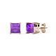 1 - Zoey Amethyst (4mm) Solitaire Stud Earrings 