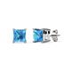 1 - Zoey Blue Topaz (4mm) Solitaire Stud Earrings 