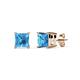 1 - Zoey Blue Topaz (4mm) Solitaire Stud Earrings 
