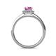 5 - Syna Signature Pink Sapphire and Diamond Halo Engagement Ring 